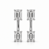 Emerald-Cut Floating Studs - NOA Jewels - Earrings