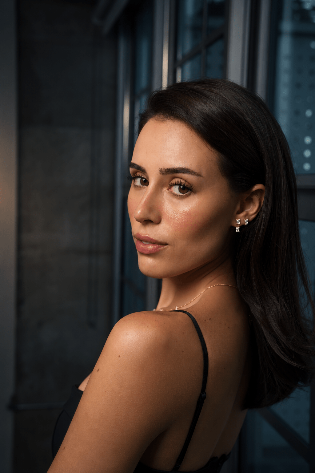 Emerald-Cut Floating Studs - NOA Jewels - Earrings