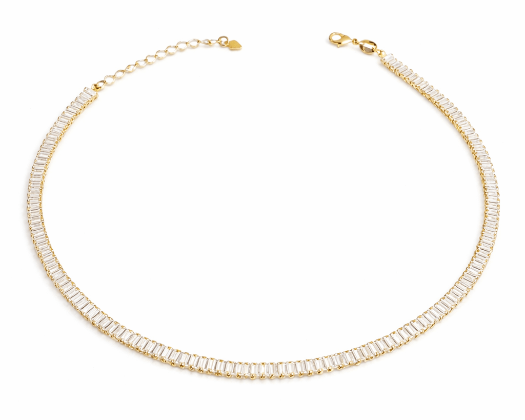 Emerald Cut Tennis Choker - NOA Jewels - 
