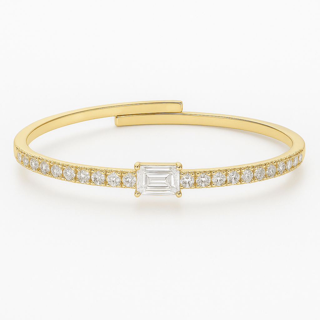 Emerald Diamond Pave Embrace - NOA Jewels - 