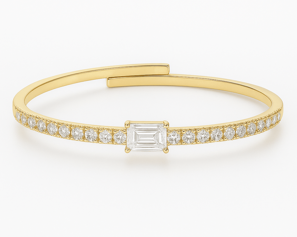 Emerald Diamond Pave Embrace - NOA Jewels - 