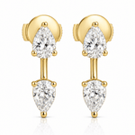 Floating Double Diamond Studs - NOA Jewels -