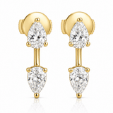 Floating Double Diamond Studs - NOA Jewels -