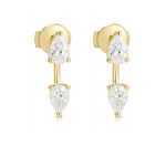 Floating Double Diamond Studs - NOA Jewels - 