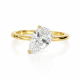 Floating Pear Ring Pinky - NOA Jewels - 