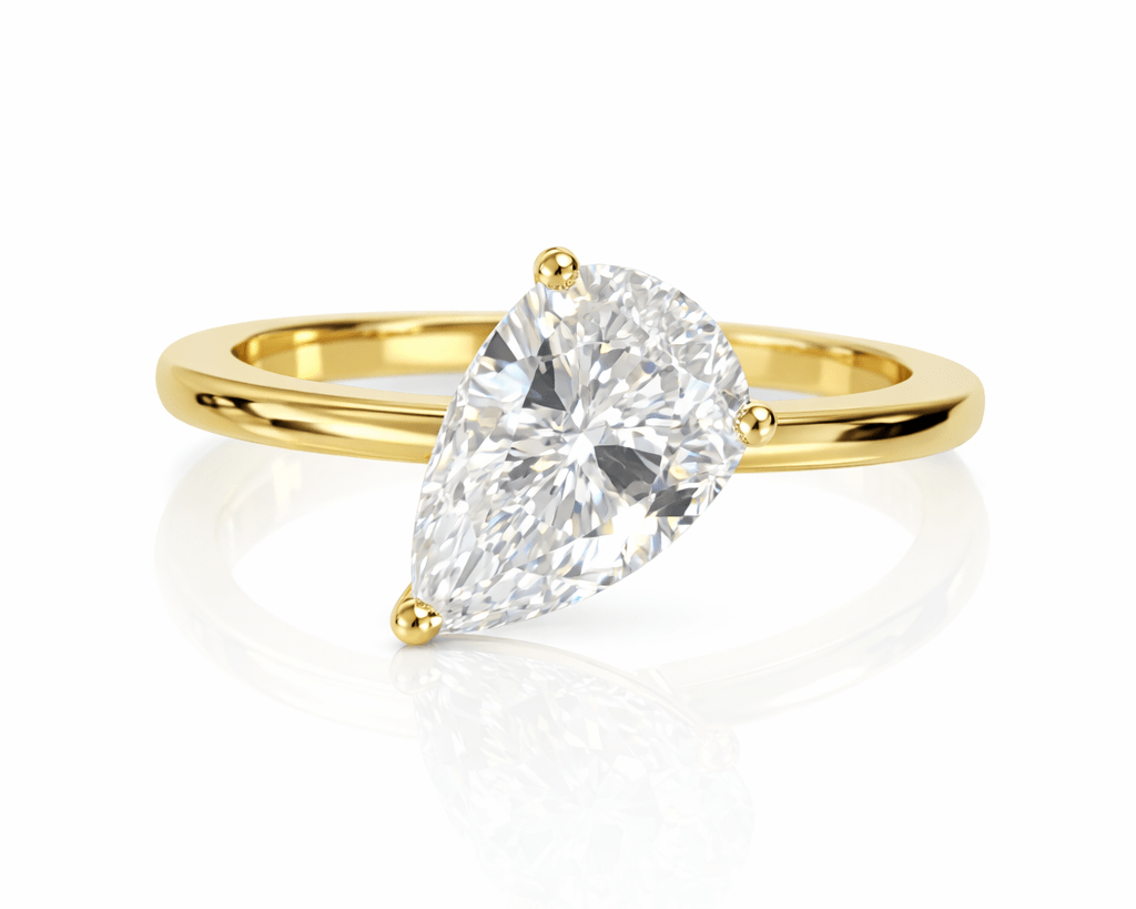 Floating Pear Ring Pinky - NOA Jewels - 