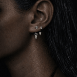 Floating Triple Diamond Studs - NOA Jewels - 