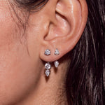 Floating Triple Diamond Studs - NOA Jewels -