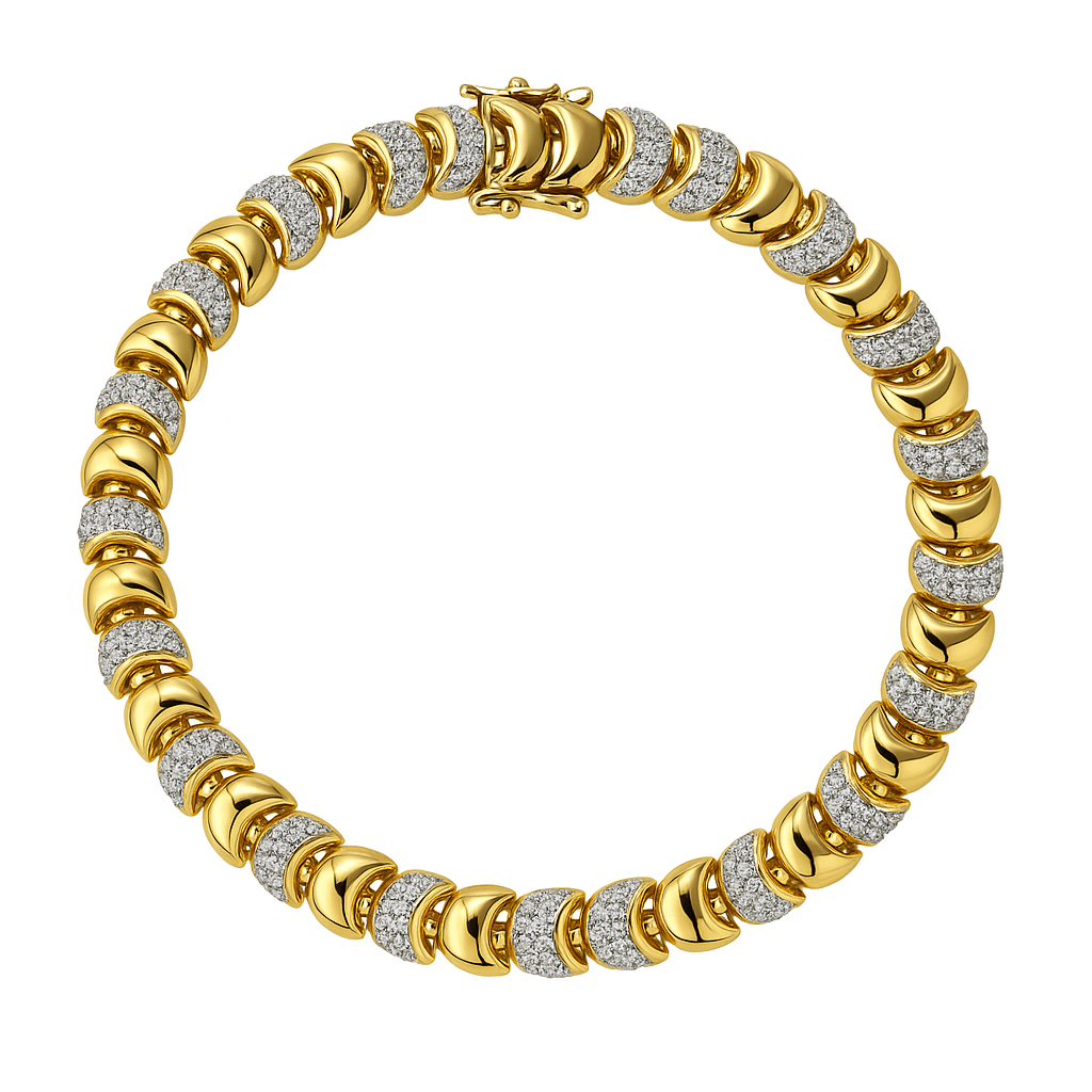 Golden Snake Bracelet Pave - NOA Jewels - 