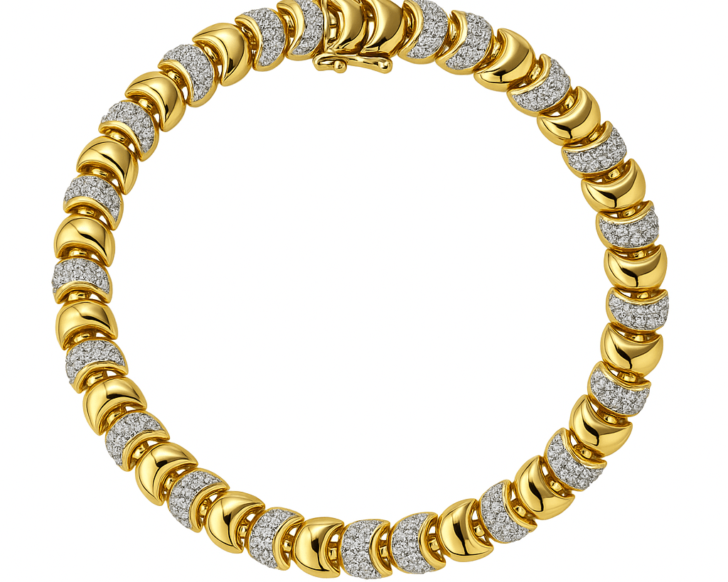 Golden Snake Bracelet Pave - NOA Jewels - 