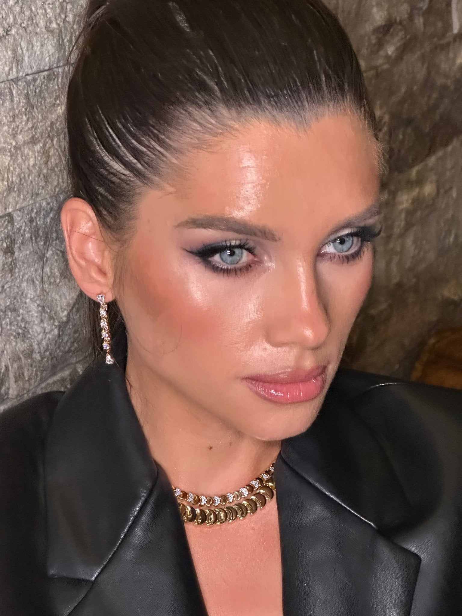 Golden Snake Choker Pave - NOA Jewels - 