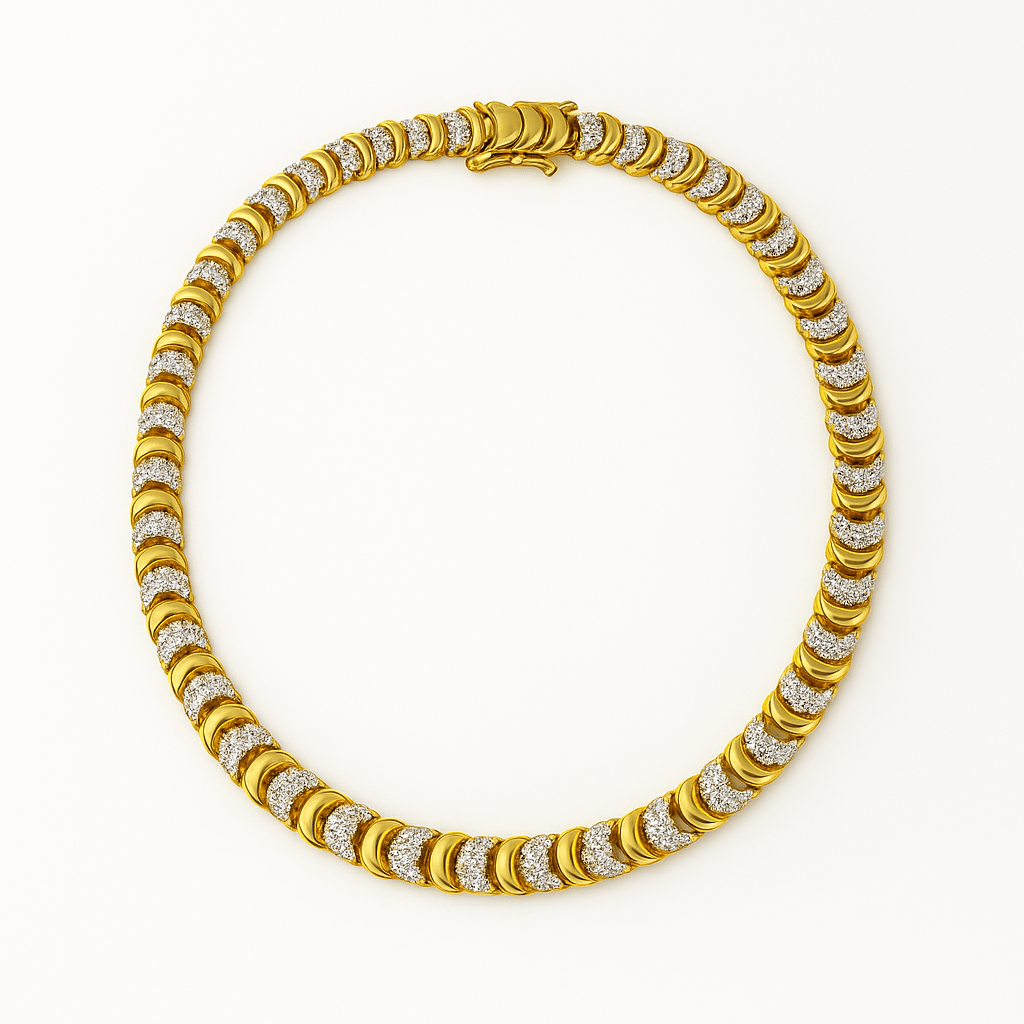 Golden Snake Choker Pave - NOA Jewels - 
