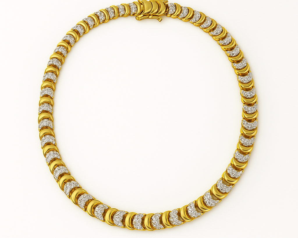 Golden Snake Choker Pave - NOA Jewels - 
