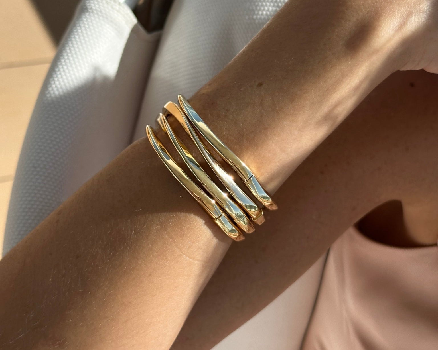 Golden Tide Bangle - NOA Jewels - 