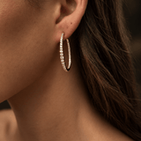 Graduated Diamond Hoops - NOA Jewels -