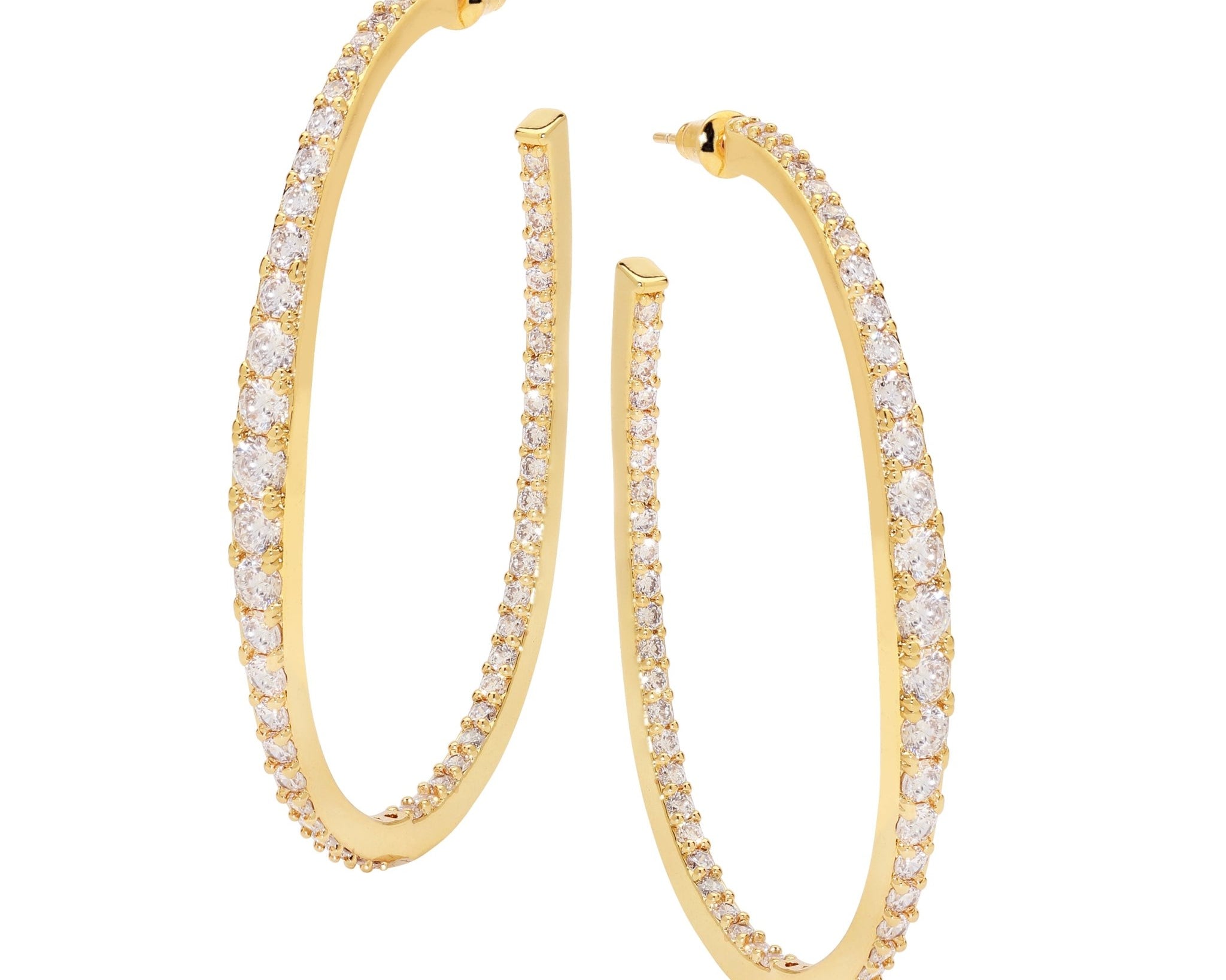 Graduated Diamond Hoops - NOA Jewels -