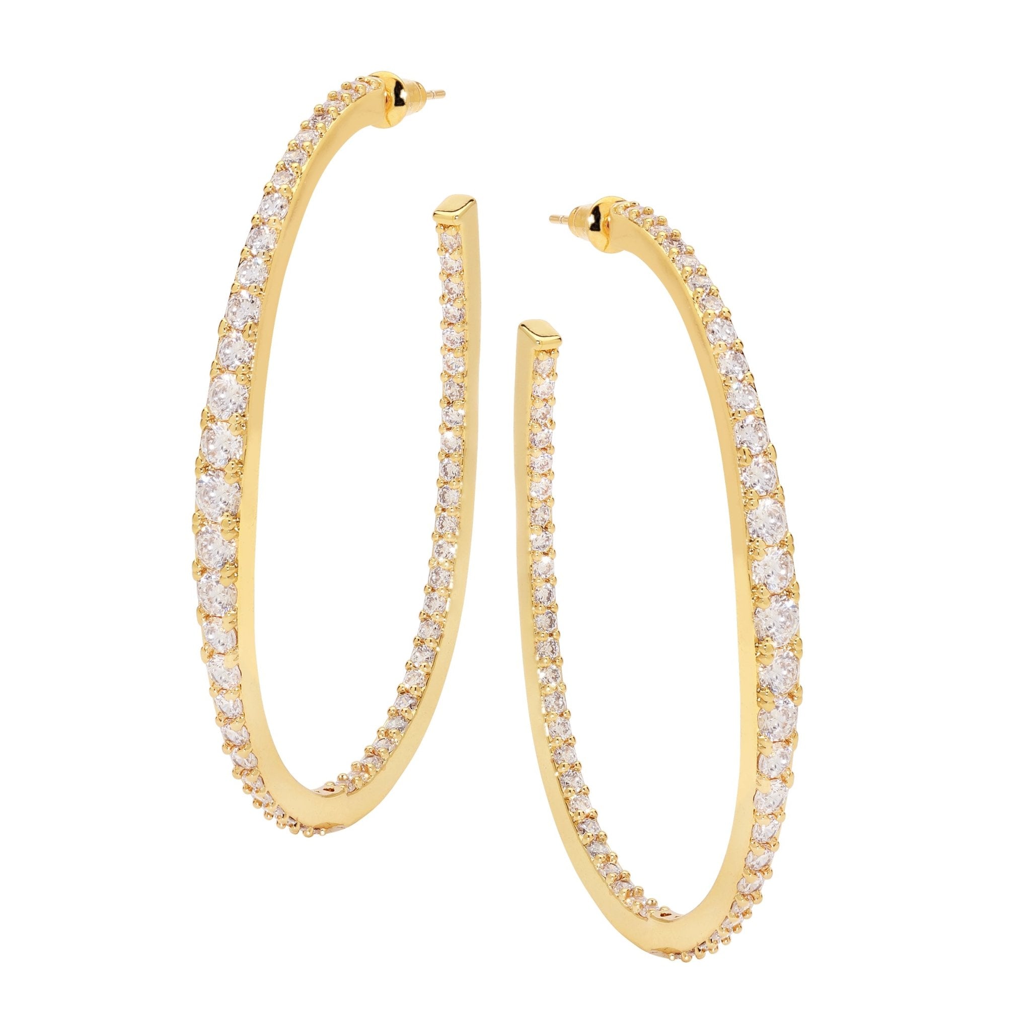 Graduated Hoops Graduated Diamond Hoops – NOA Jewels