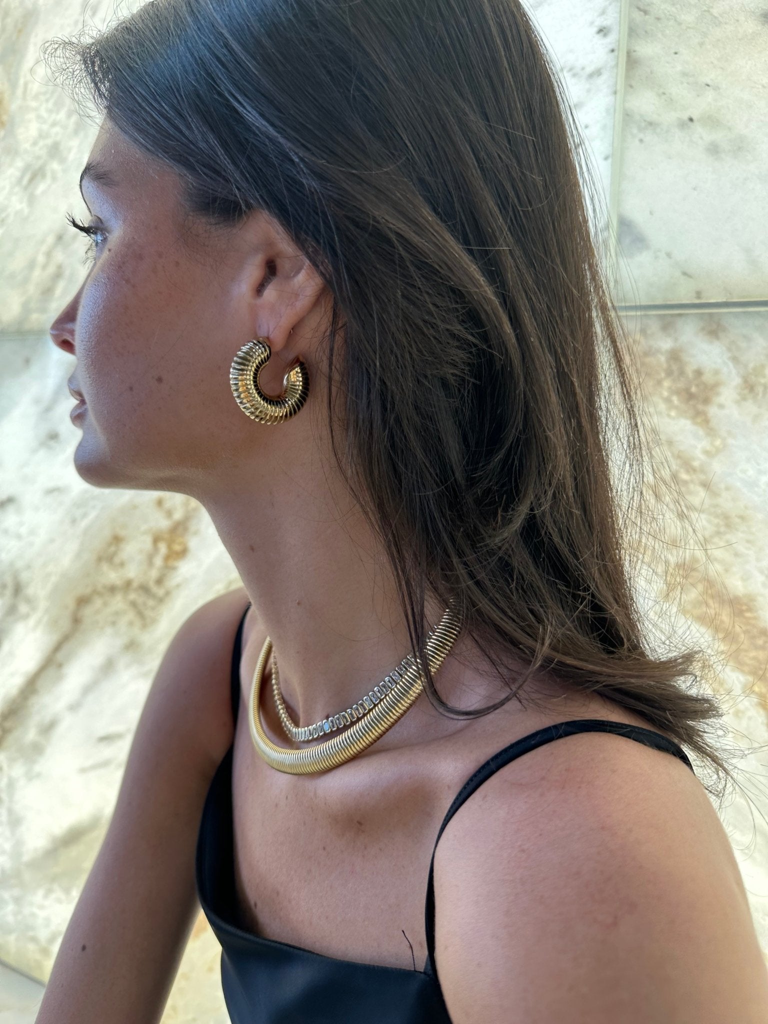 Guilloche Hoops - NOA Jewels - 