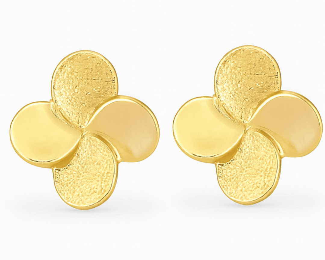 La Petal Clover Stud Earrings - NOA Jewels - 