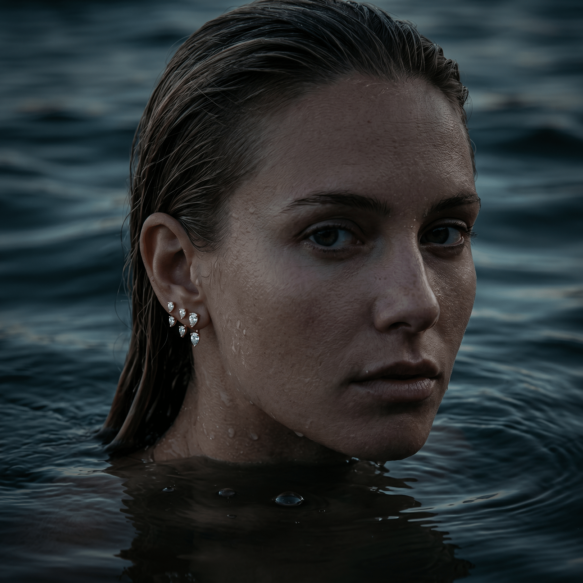 Large Floating Double Diamond Studs - NOA Jewels - 