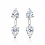 Large Floating Double Diamond Studs - NOA Jewels - 