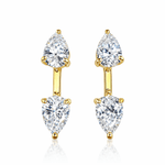 Large Floating Double Diamond Studs - NOA Jewels - 