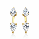 Large Floating Double Diamond Studs - NOA Jewels - 