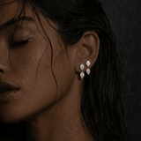 Large Floating Double Diamond Studs - NOA Jewels - 