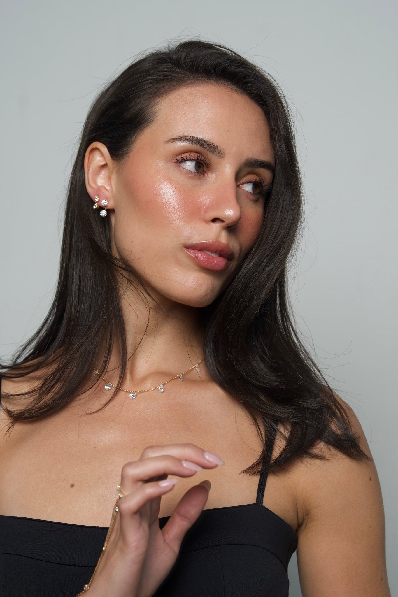 Large Round Floating Studs - NOA Jewels - Earrings
