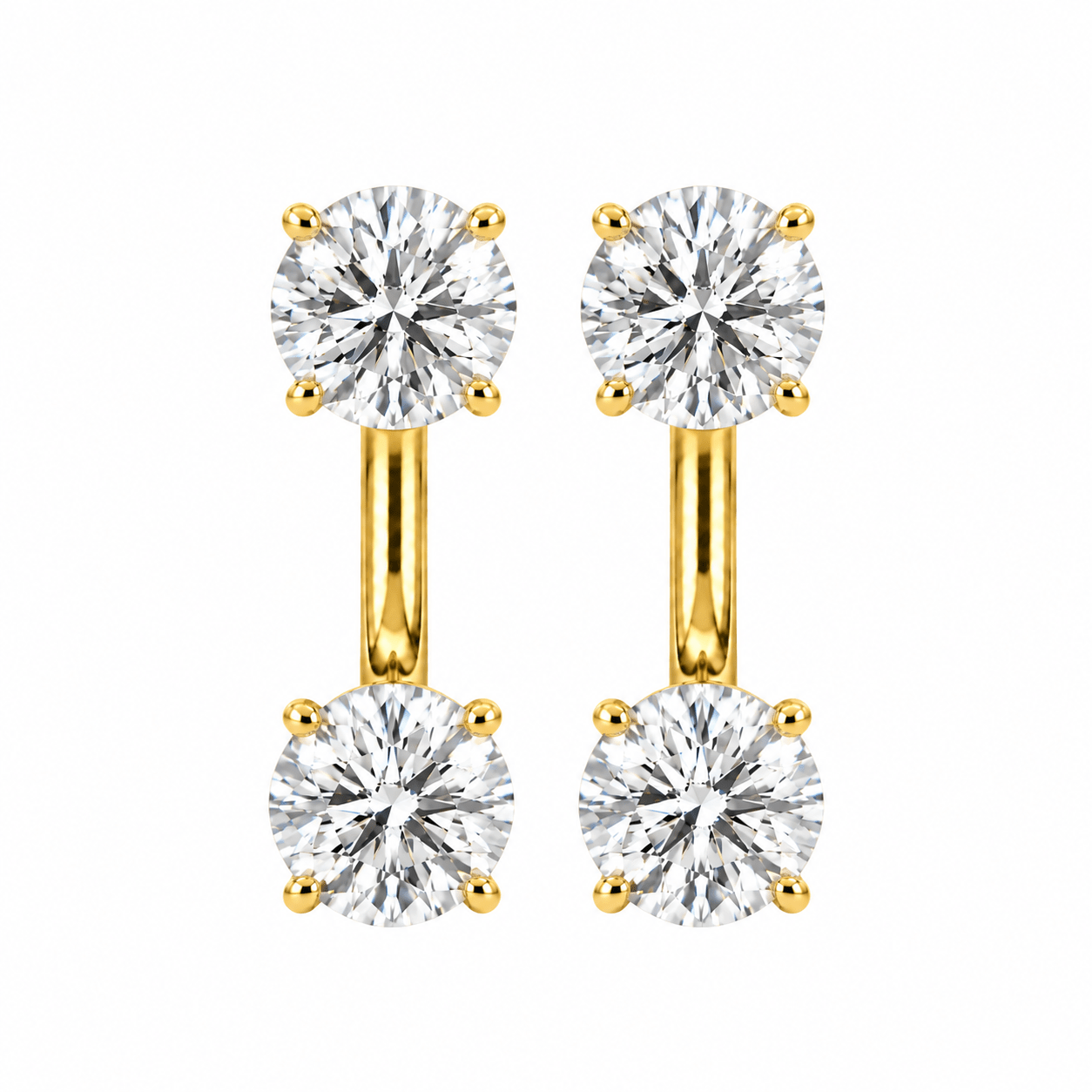 Large Round Floating Studs - NOA Jewels - Earrings