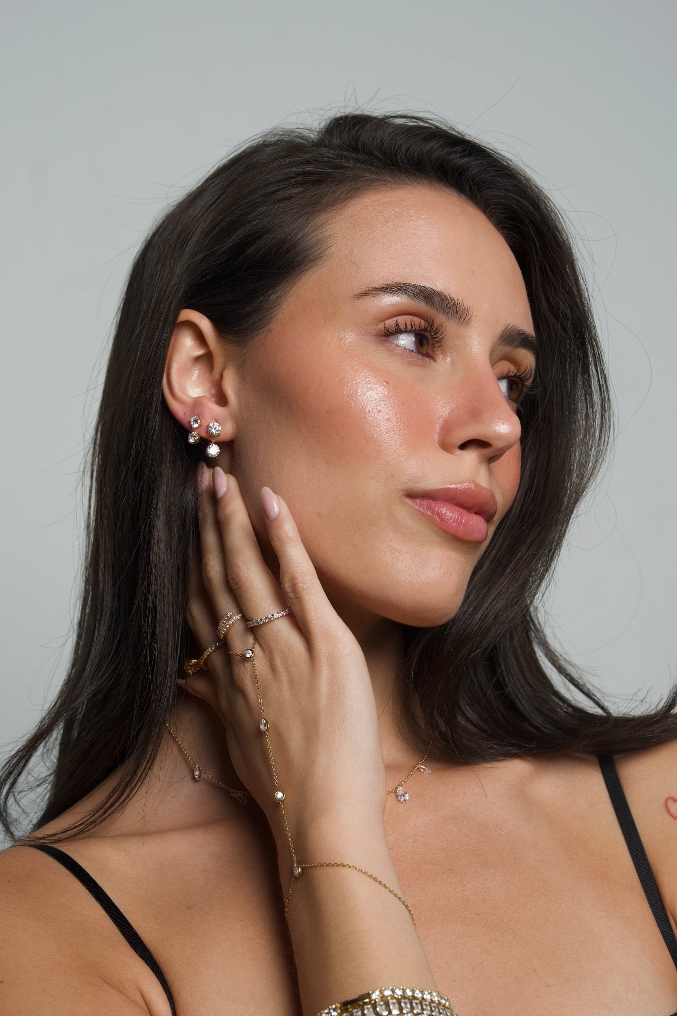 Large Round Floating Studs - NOA Jewels - Earrings