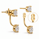Large Round Floating Studs - NOA Jewels - Earrings