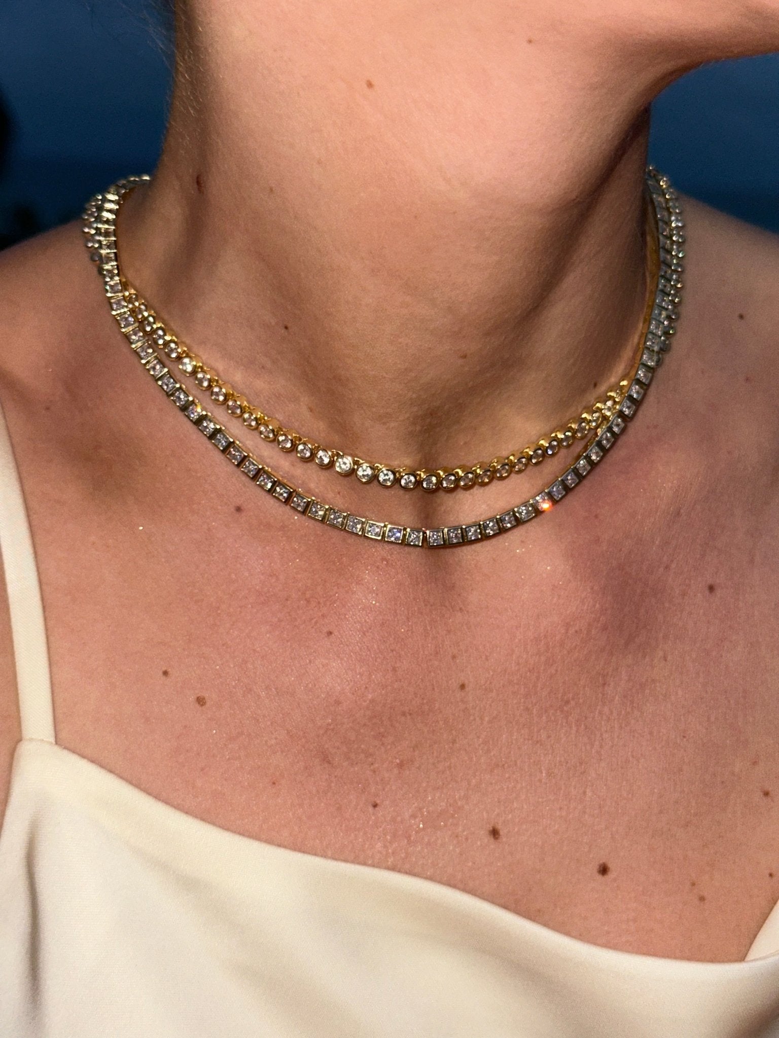Le Carreau - Square Diamond Waterproof Tennis - NOA Jewels - 