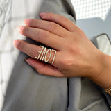 Letter Stackable Rings - NOA Jewels - 