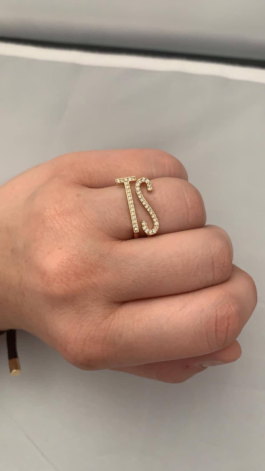 Letter Stackable Rings - NOA Jewels - 