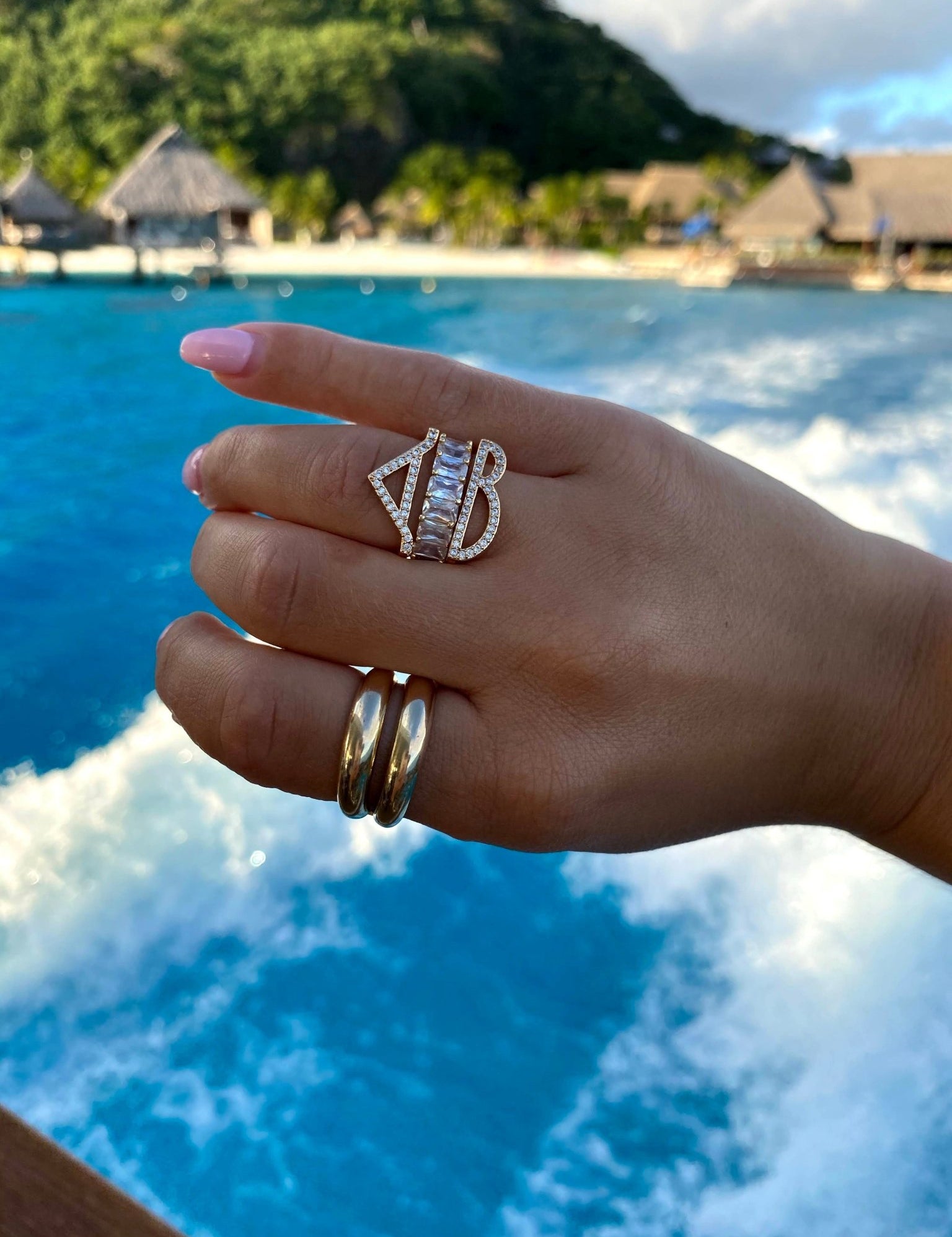 Letter Stackable Rings - NOA Jewels - 