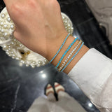 Mademoiselle Turquoise Tennis Bracelet 2mm - NOA Jewels - 