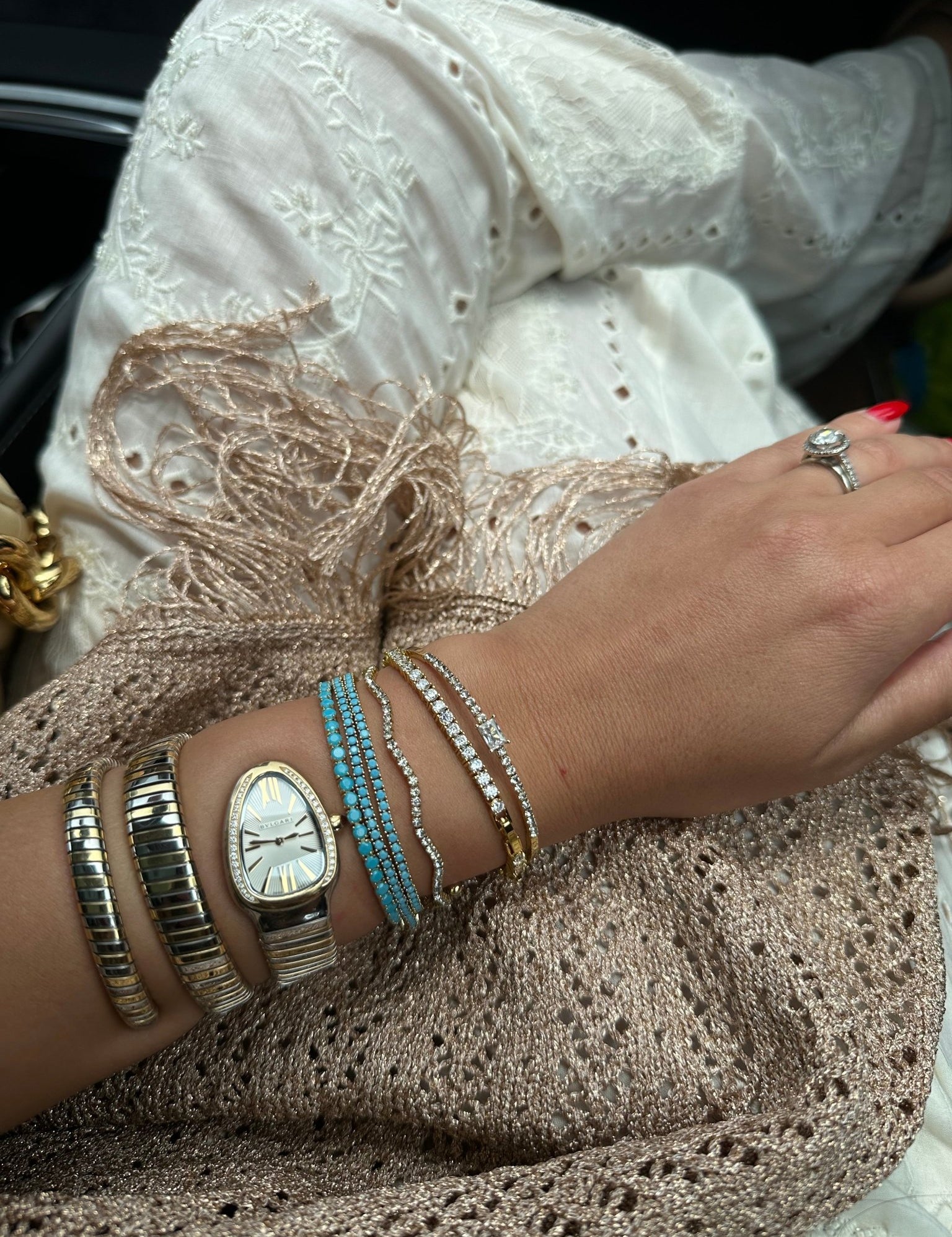 Mademoiselle Turquoise Tennis Bracelet 2mm - NOA Jewels - 