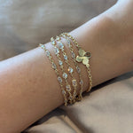 Mini Bezel Diamond Chain Bracelet - NOA Jewels - 