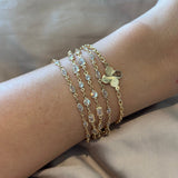 Mini Bezel Diamond Chain Bracelet - NOA Jewels - 