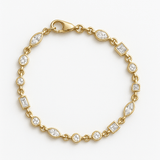 Mini Bezel Diamond Chain Bracelet - NOA Jewels - 