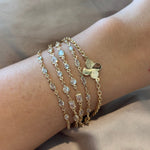 Mini Bezel Marquis Chain Bracelet - NOA Jewels - 