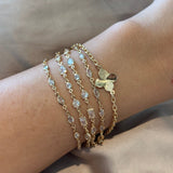 Mini Bezel Marquis Chain Bracelet - NOA Jewels - 