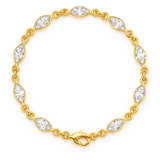 Mini Bezel Marquis Chain Bracelet - NOA Jewels - 