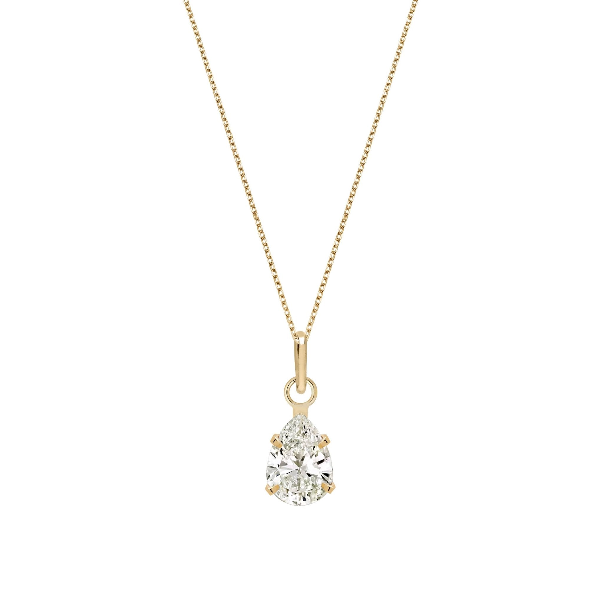 Mini Tear Drop Diamond Solitaire - NOA Jewels - 