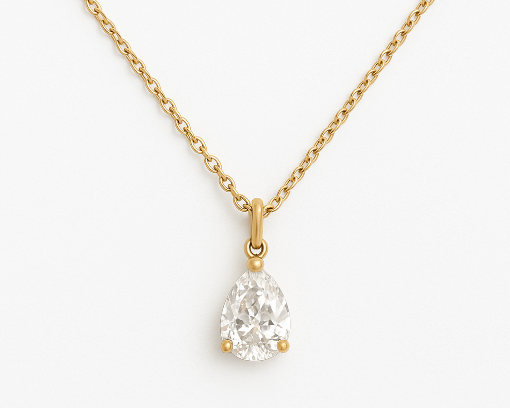 Mini Tear Drop Diamond Solitaire - NOA Jewels - 