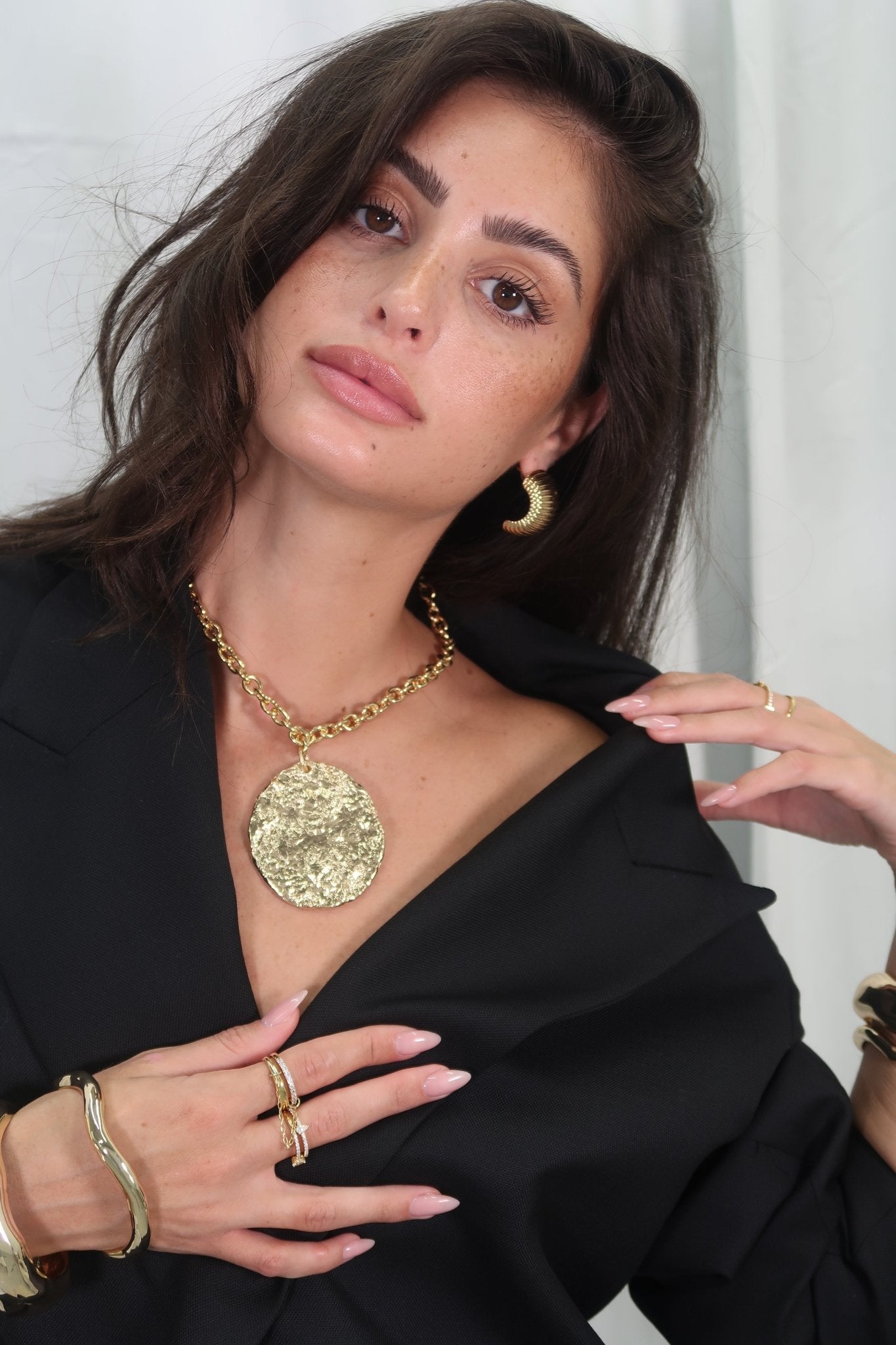 Molten Gold Medallion - NOA Jewels -