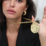 Molten Gold Medallion - NOA Jewels -