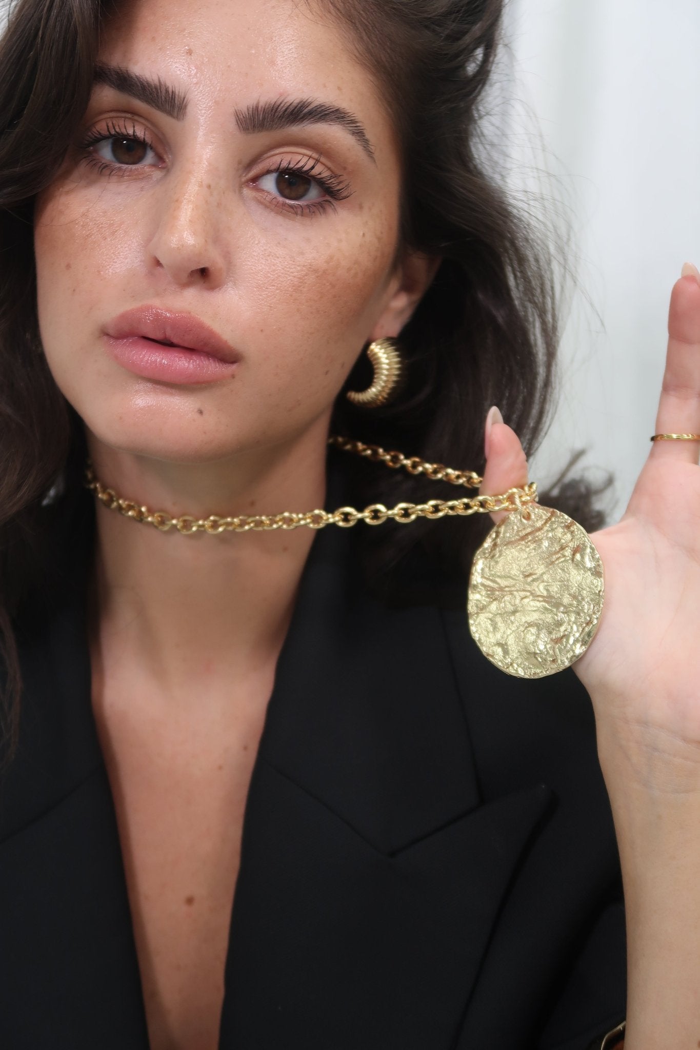Molten Gold Medallion - NOA Jewels -
