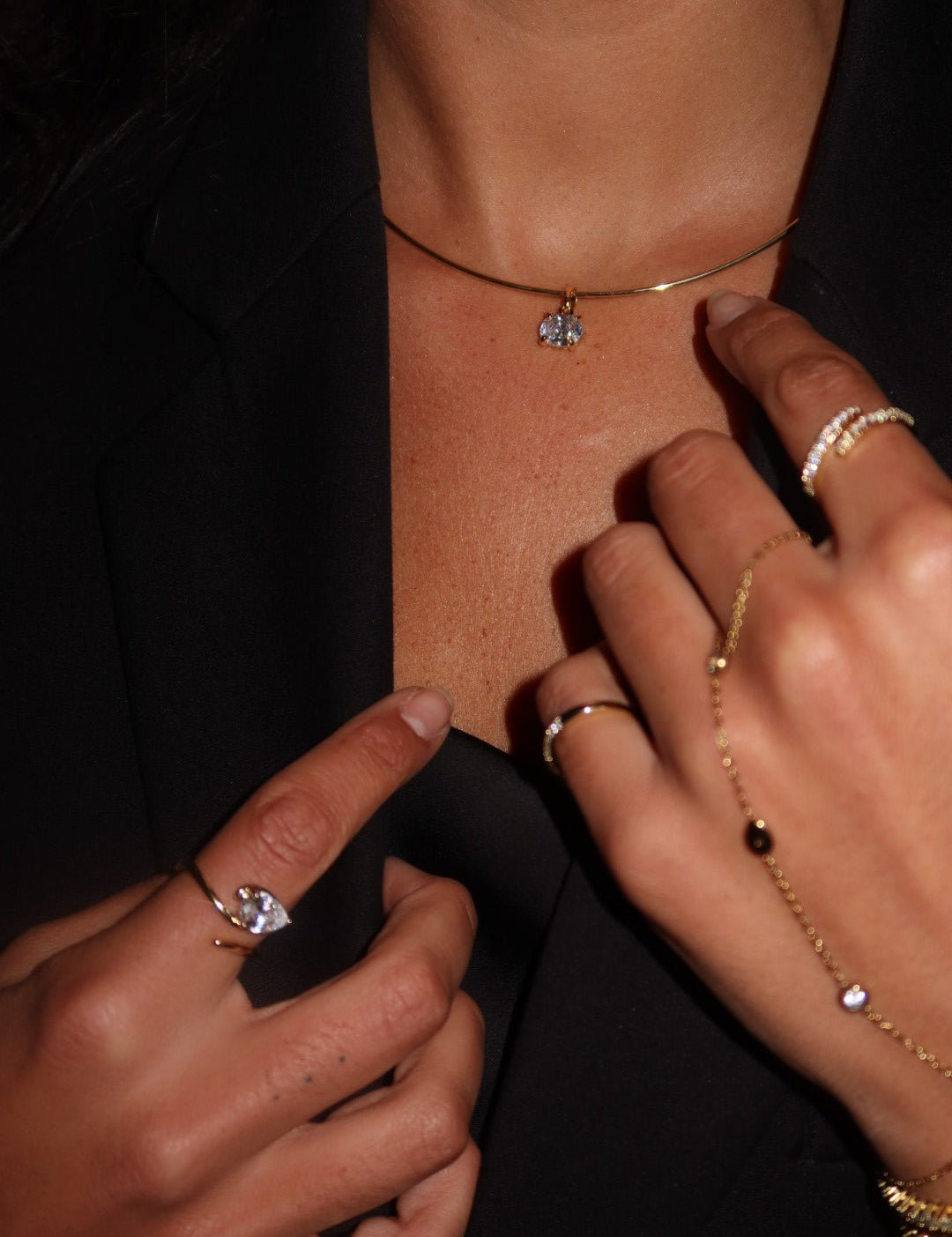 Orée - Oval East West Diamond Drop - NOA Jewels - 
